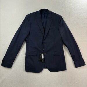 J Lindeburg Loro Piana Wool Blazer Mens 50XL Blue Hopper Soft Zeland Twist NWT